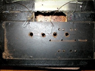 holes drilled for new bi-amp terminals